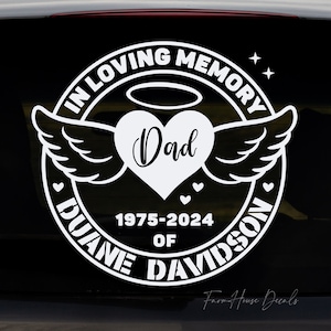 In Loving Memory Decal, Family Memorial Decal, Always In My Heart Decal, Bereavement sticker, Car Window decal - Farmhouse Decals