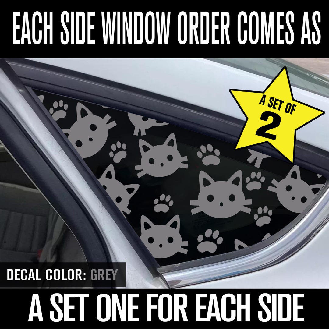 Car Window Decal: Kitten Pattern - Farmhouse Decals - Etsy