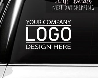 Small Business logo decal, Your Company Logo Decal, Laptop Glass Car Window, Vinyl Decal Bumper Sticker, Shop door logo - Farmhouse Decals