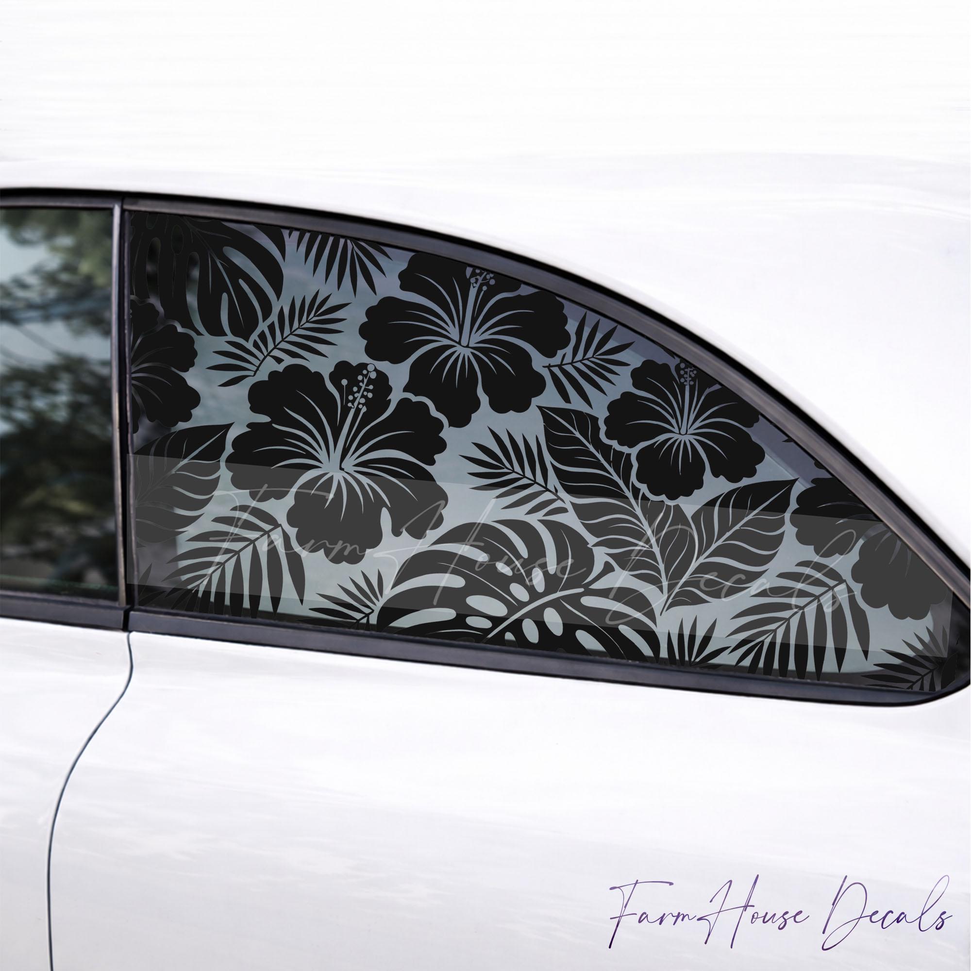 Tropical Hibiscus Pattern - Car Window Decals - Etsy