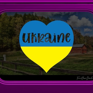 Support Ukraine, Ukraine Sticker, I Stand With Ukraine Sunflower, Show your support for Ukraine with Car Window Decal - Farmhouse decals