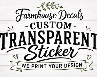 Custom Transparent Stickers, Upload Your Design, Personalized Logo Sticker, Business Branding Sticker, Waterproof Decal