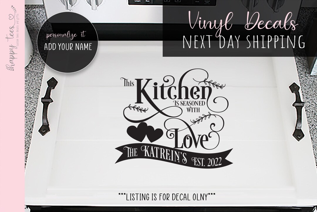 This Kitchen is Seasoned With Love Sign Wall Decal Farmhouse Kitchen