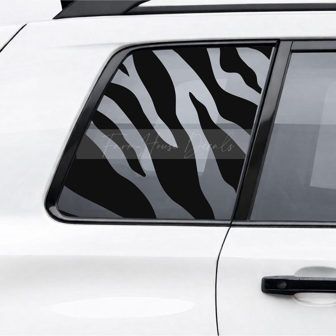 Zebra Pattern - Car Window Decals - Etsy
