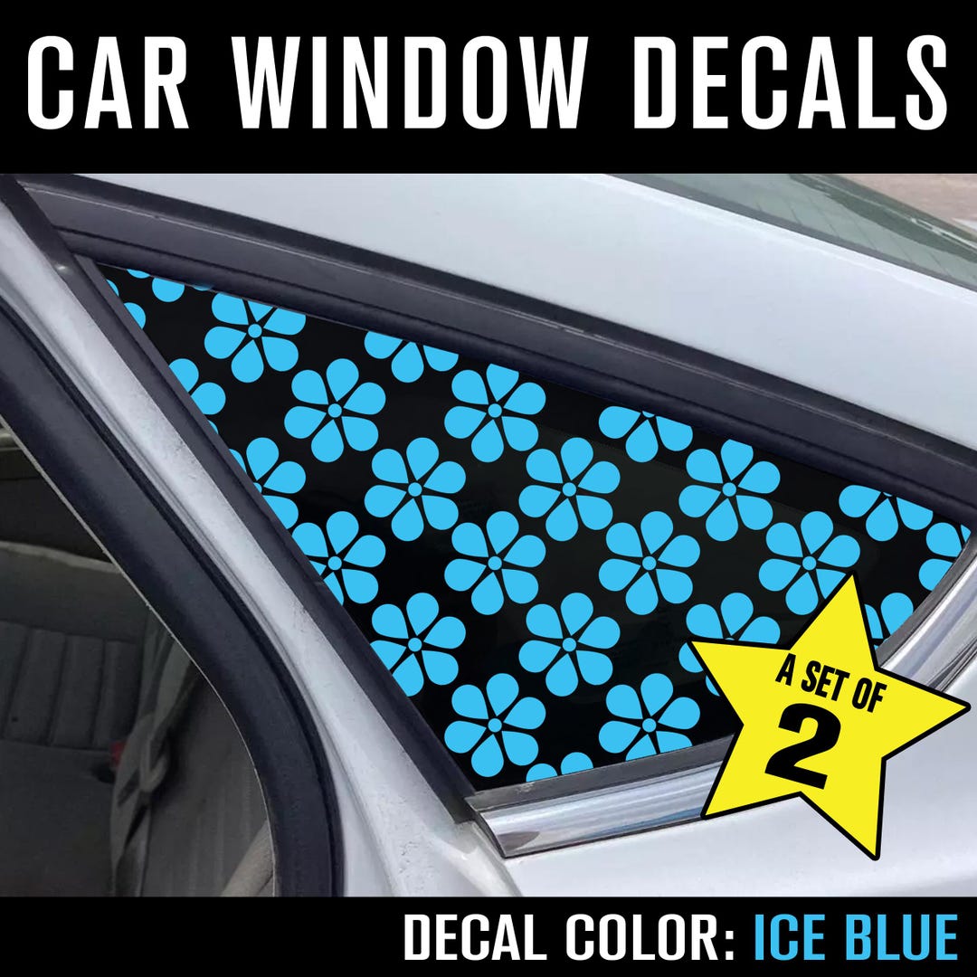 Car Window Decal: Floral Pattern - Farmhouse Decals - Etsy
