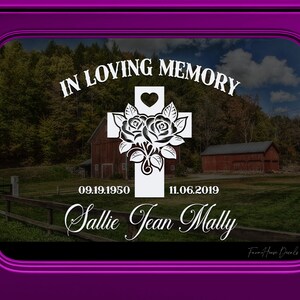 In Loving Memory Decal, Family Memorial Decal, Always In My Heart Decal, Bereavement sticker, Car Window decal - Farmhouse Decals