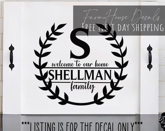 Family Name Noodle Board Decal: Custom Farmhouse Kitchen Decor