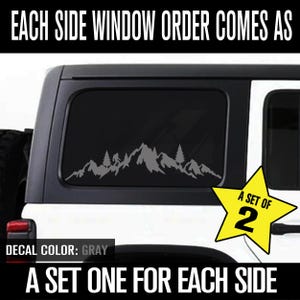 Bigfoot Decal, Mountain & trees scene, Rear Quarter Window Decal, Set of 2 decals,  trim fit your car, Floral decal - Farmhouse Decals