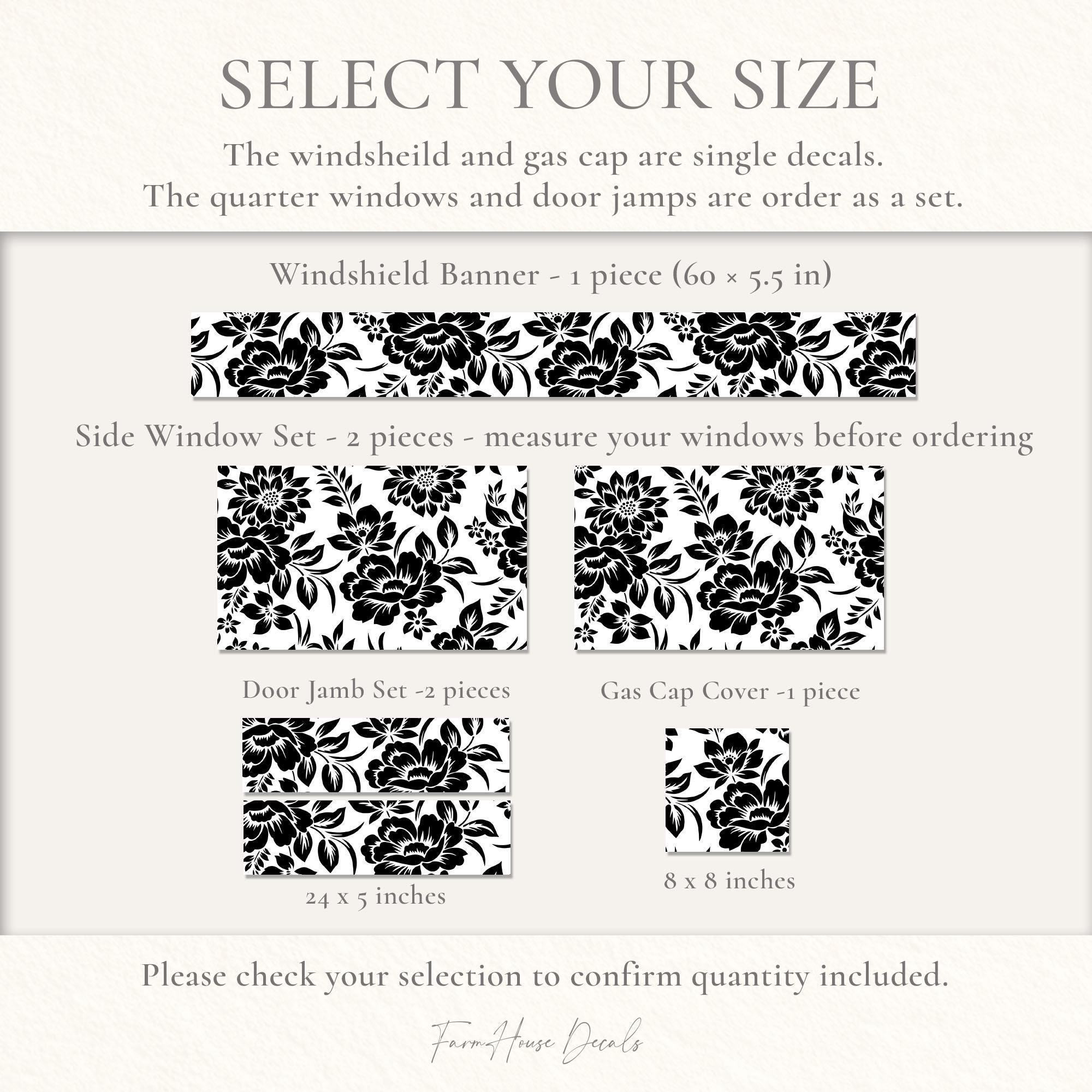 Floral Bloom Pattern - Car Window Decals - Etsy