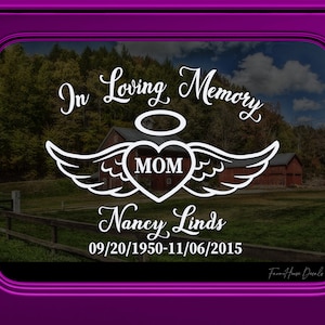In Loving Memory Decal, Family Memorial Decal, Always In My Heart Decal, Bereavement sticker, Car Window decal - Farmhouse Decals