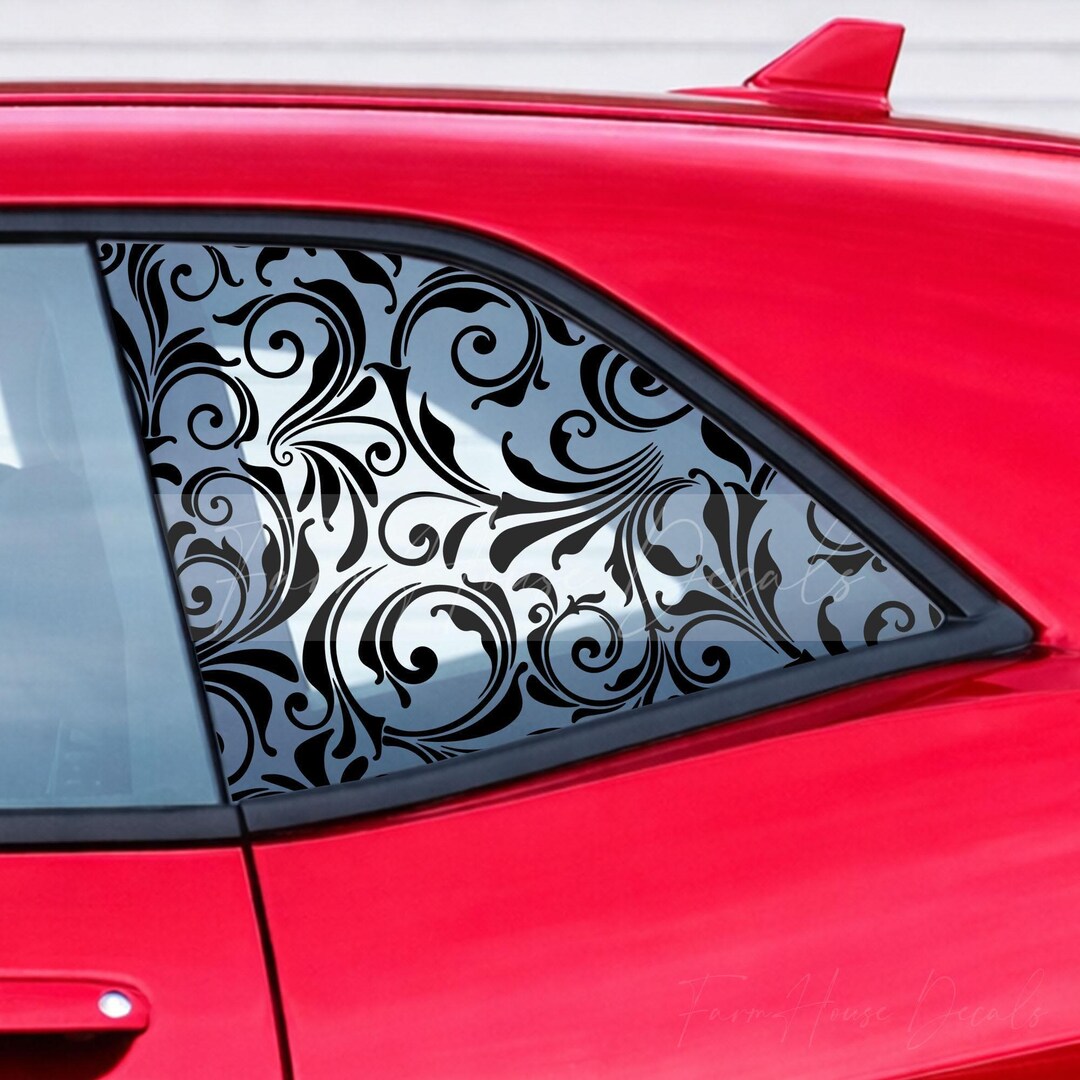 Floral Swirls Pattern - Car Window Decal - Etsy