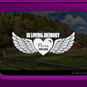 In Loving Memory Decal, Family Memorial Decal, Always In My Heart Decal, Bereavement sticker, Car Window decal - Farmhouse Decals