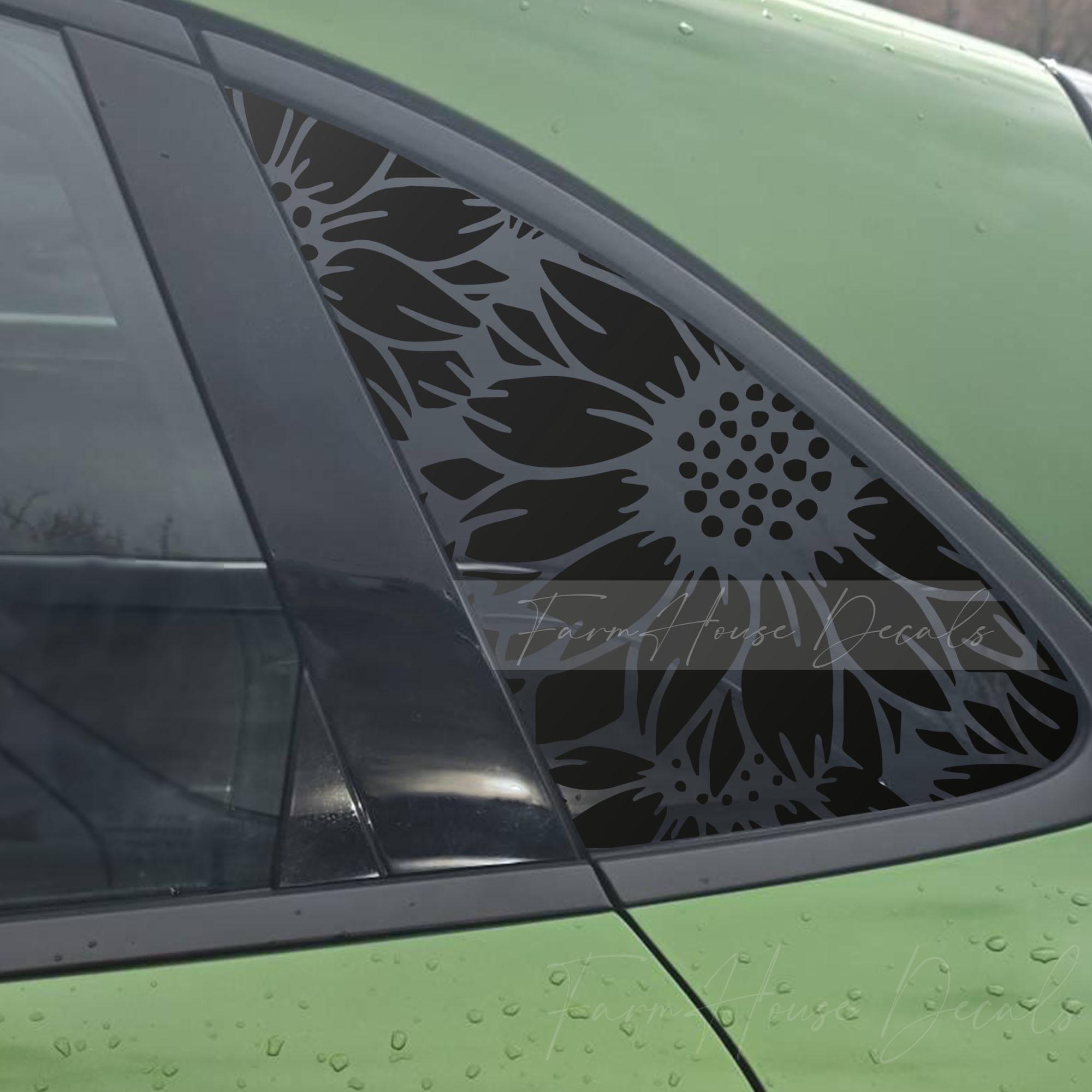 Bold Sunflower Pattern - Car Window Decals - Etsy