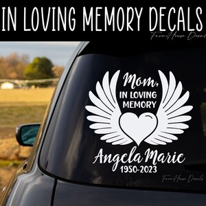 In Loving Memory Decal, Family Memorial Decal, Always In My Heart Decal, Bereavement sticker, Car Window decal - Farmhouse Decals