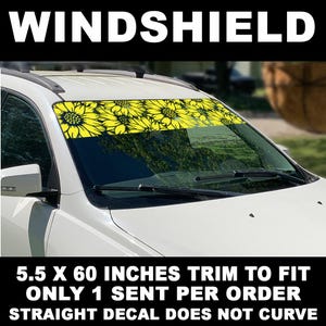 Sunflower Windshield Banner: Custom Car Truck Window Decal