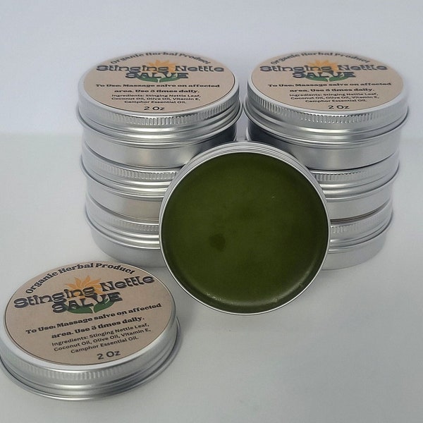 Extra-strength Stinging Nettle Salve - Urtica dioica - Organic Herbal Salve - Urtica Dioica, Balm - Unscented