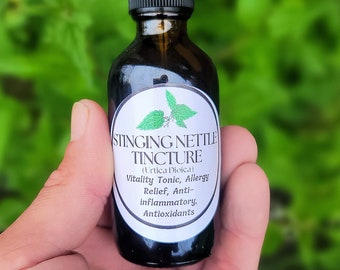 Nettle Tincture, Organic Nettle Extract, Herbal Nutrition, Allergy Relief, Herbal Extract, Nettle Leaf, Herbal Tincture