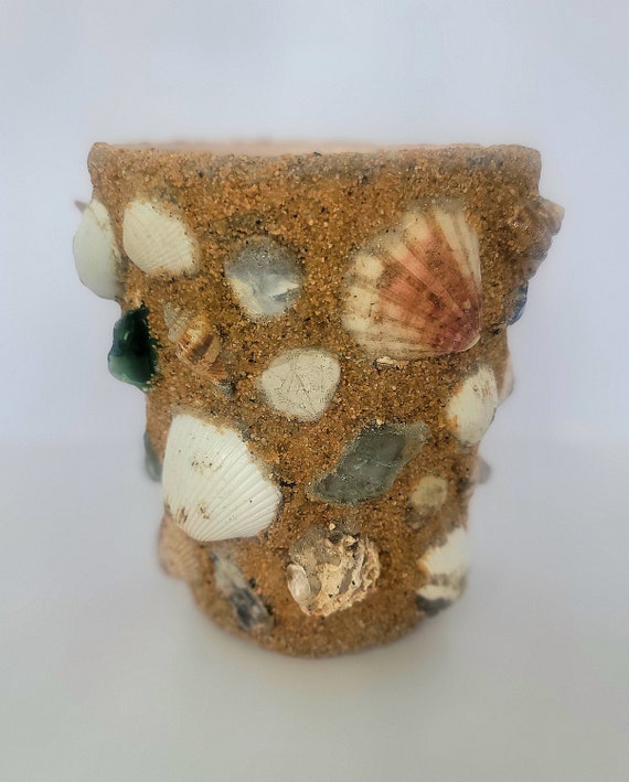 Seashell Planter Pot, Plant Beach Decor, Terracotta, Flower Pot