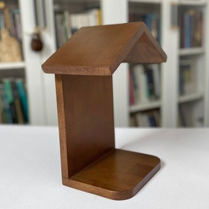 Walnut Wood Book Display Shelf and Book Rest, Book Holder & Book Stack for Coffee Table Books, Gift for Bookworms, Handcrafted Wooden Decor