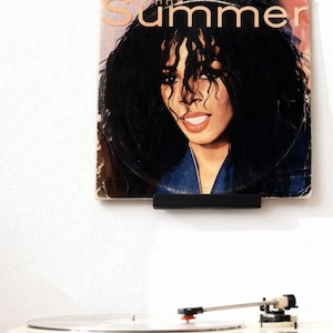 Vinyl Record Ledge, Album Cover Shelf, Now Playing Wall Mount, Compact Wooden Wall Shelves for Rustic Home, LP Storage Decor