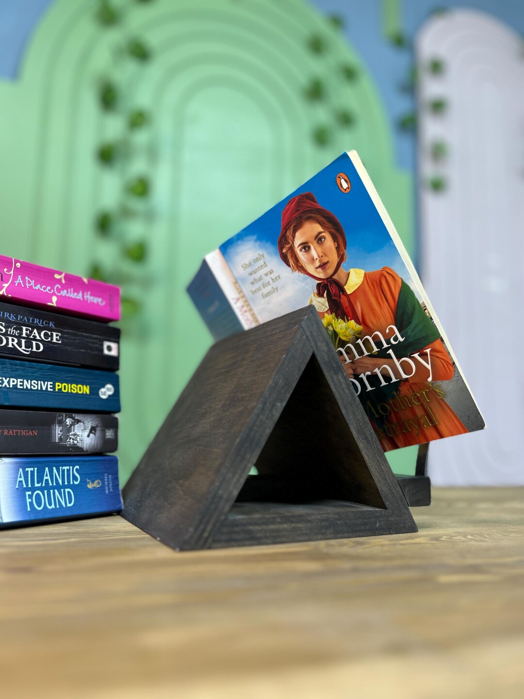 Adjustable Wooden Book Stand, Personalized Walnut Book Holder, Custom ...