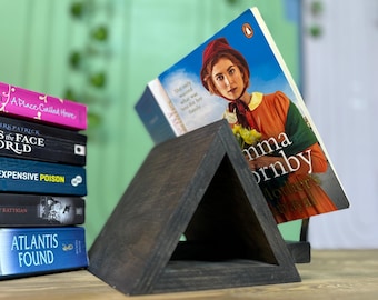Adjustable Wooden Book Stand, Personalized Walnut Book Holder, Custom Engraved Reading Stand Gift for Book Lovers
