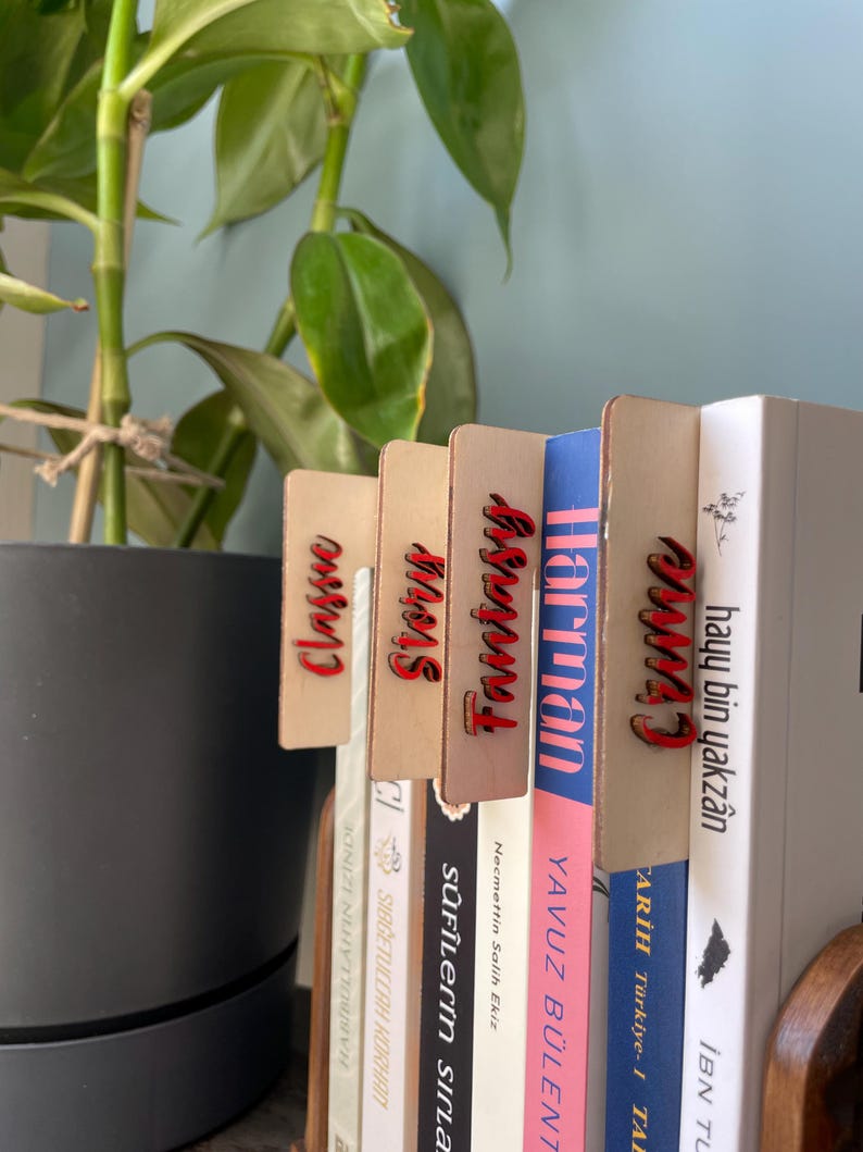 Customizable Library Dividers: Bookshelf Organization Set for Book ...