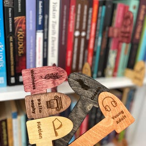 Personalized Library Shelf Labels, Bookshelf Dividers, Genre Organizers ...