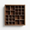 Curio Shelf, Miniature Display Cabinet, Wooden Display Case for Collectibles: Dice, Mini Trinkets, Tiny Books and Knick Knacks, Shadowbox