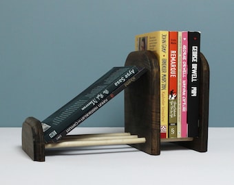 Personalized, Rustic Adjustable Beech Desktop Bookshelf, Wooden Book Holder, Desktop Book Shelf, Book Lover Gift, Unique Book Lover Gift