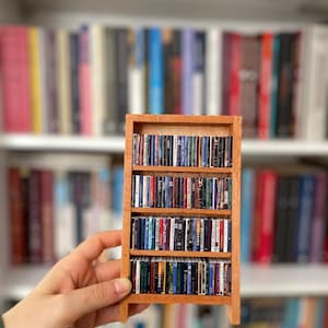 Anxiety Miniature Bookshelf with Mini Books, Wooden Mini Bookcase, Unique Gift for Book Lovers, Custom Book Lover Gifts, Mothers Day