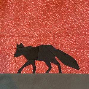 Animal Quilt Pattern, Fox Quilt, Fox Sewing Pattern, Fox Foundation Paper Piecing, FPP, Cute Animal Sewing Pattern, Woodland, Forest