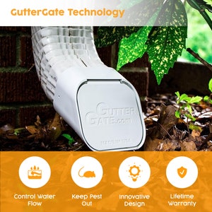 GutterGate Downspout Extension Type-A (2&quot;x3&quot; & 3&quot;x4&quot;) White, Brown, or Black