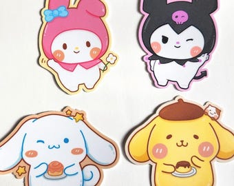 Cute Chibi Characters / Kawaii / Laptop Decals / Vinyl Stickers / Water Resistant/ Cute Gift / Matte / Weatherproof/ Waterproof