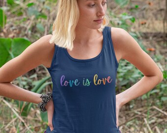 Pride Women's Ideal Racerback Tank, pride month, lgbtqia, rainbow shirt, pride shirt