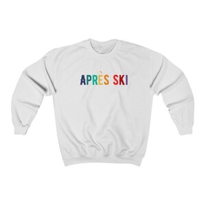 Apres Ski Unisex Heavy Blend Crewneck Sweatshirt, Colorado Gift, Girls Weekend
