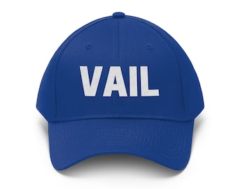 Vail Unisex Twill Hat, Colorado Gifts, Vail, Colorado, Skiing, Colorado Hat
