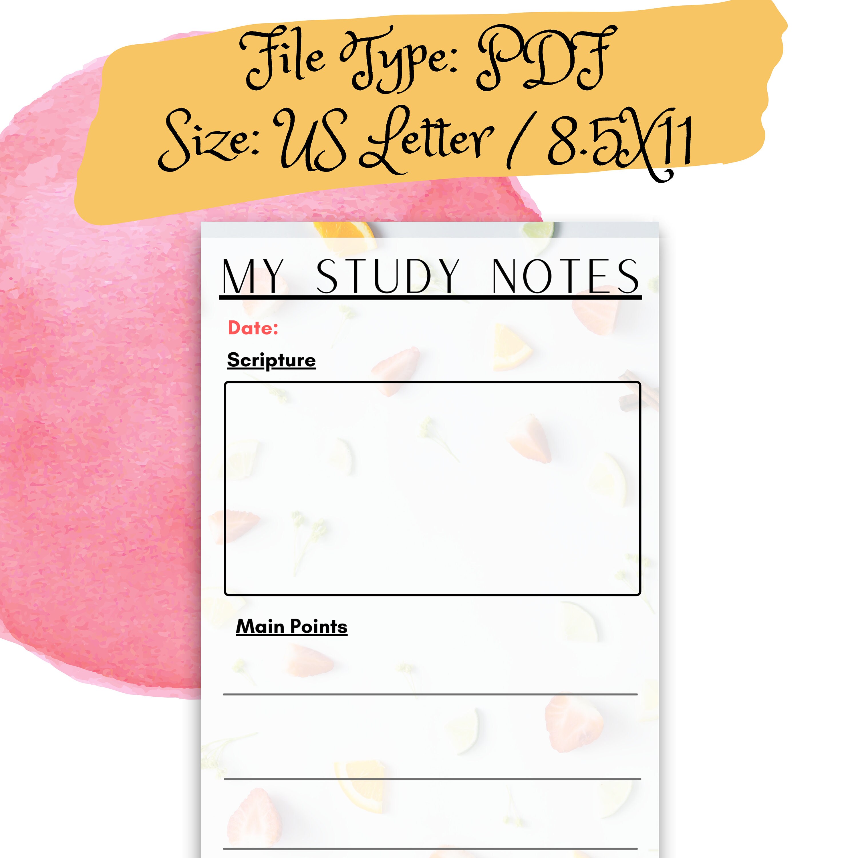 Fruit Mix | Printable Bible Study and Devotional Sheet | in Depth | PDF ...