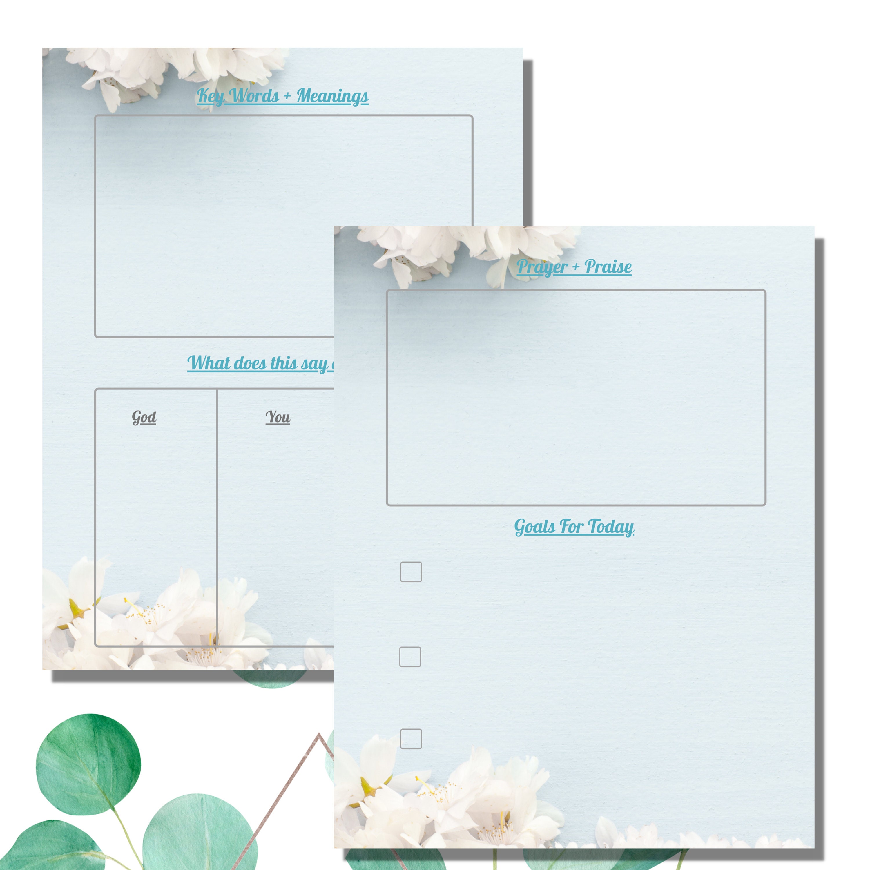White Flower | Printable Bible Study and Devotional Sheet | in Depth ...