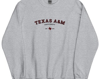 Texas A&M Sweater Embroidered Crewneck Vintage Texas