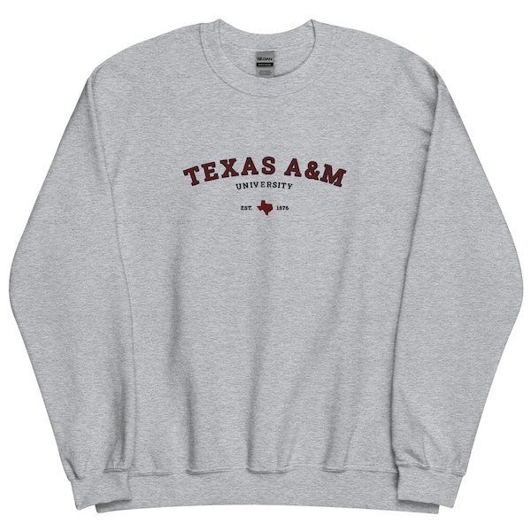 Texas A&M Sweater Embroidered Crewneck Vintage Texas