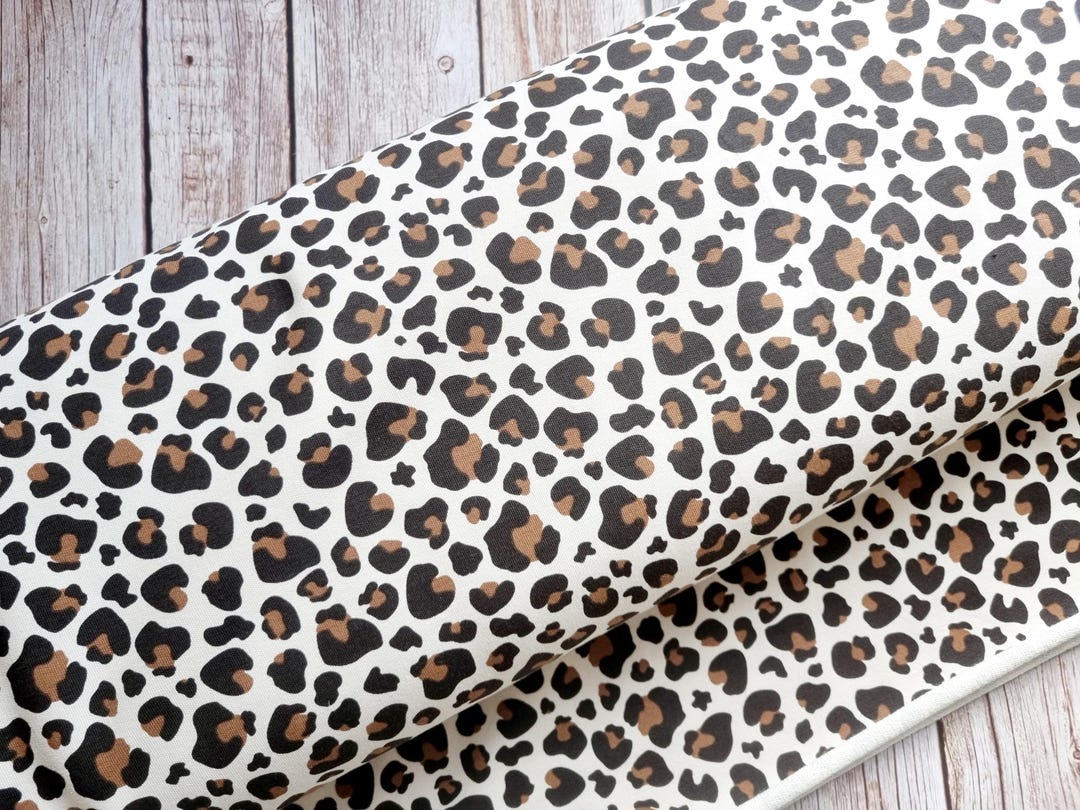 Jersey Cotton Jersey Leo Print Animal Print Leo French Terry - Etsy