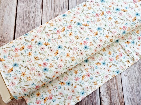 Mussselin Double Gauze Meterware Blumen