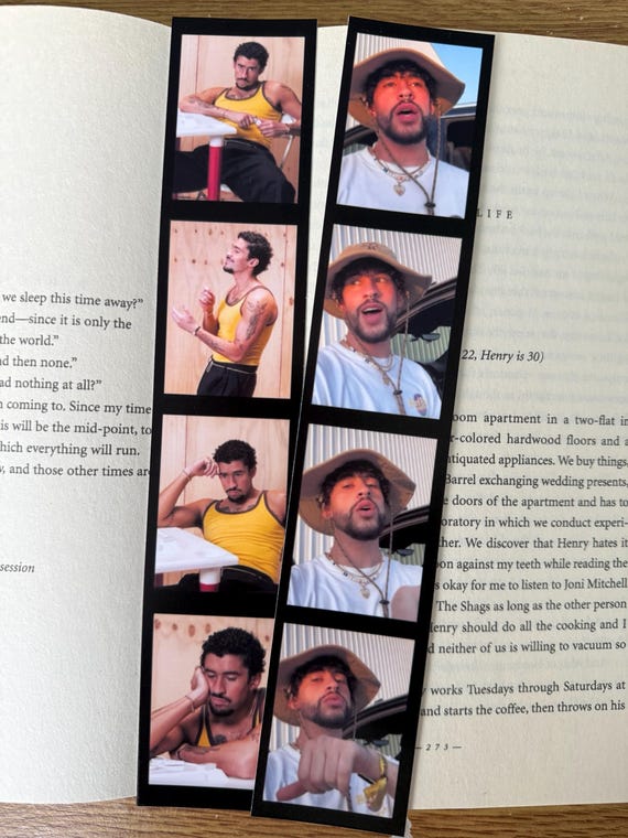 BAD BUNNY photobooth bookmark//wall art