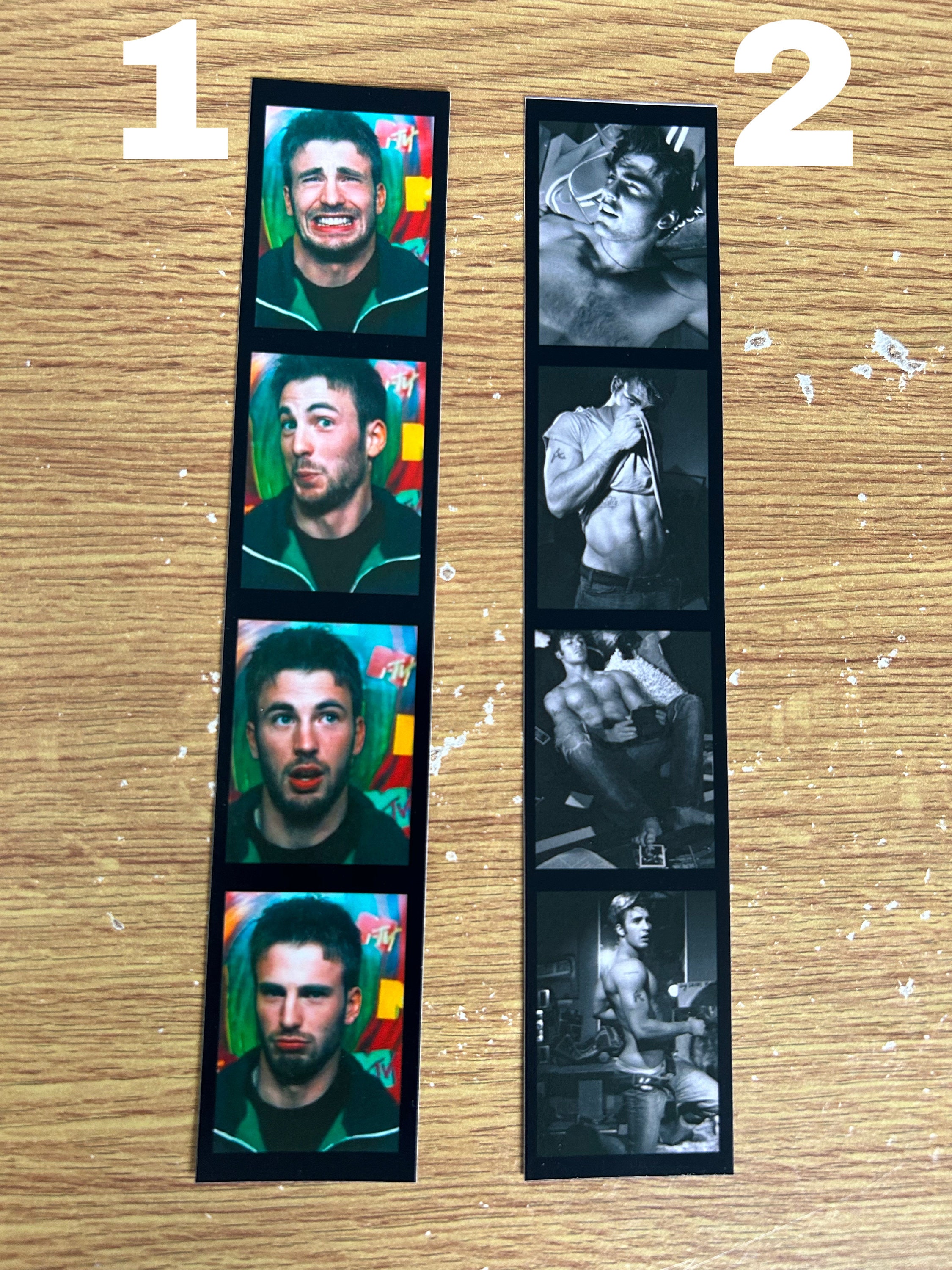 CHRIS EVANS Photobooth Bookmark//wall Art - Etsy