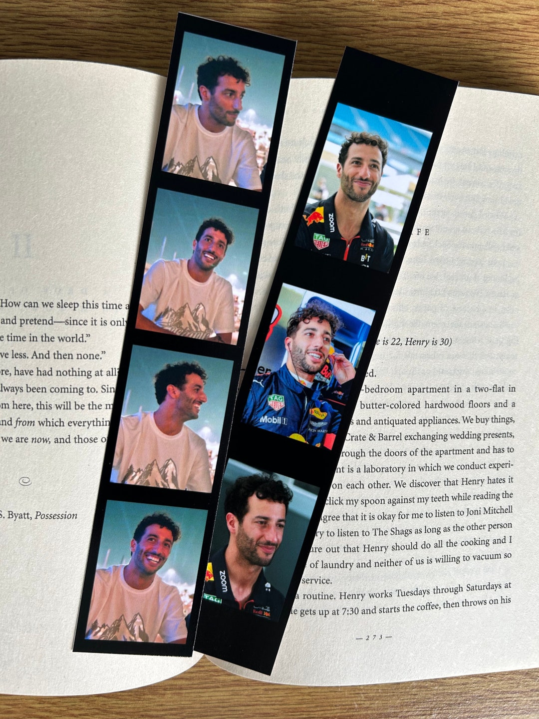 DANIEL RICCIARDO Photobooth Bookmark//wall Art - Etsy