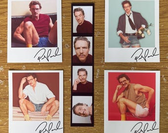 PEDRO PASCAL polaroid wall art with printed signature and Bookmark, celebrity Polaroid, celebrity bookmark
