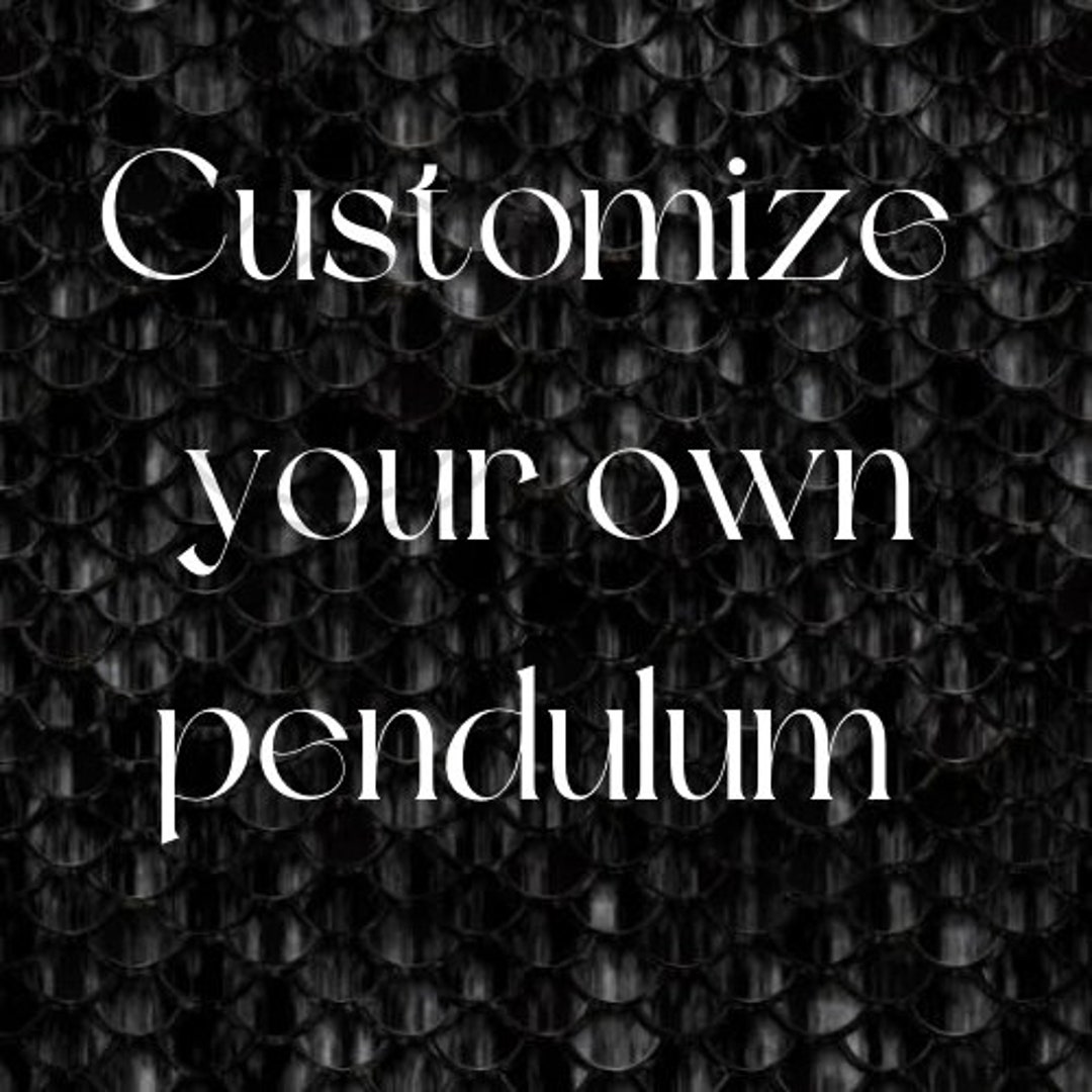 Customize Your Own Pendulum / Necklace Etsy