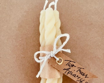 Beeswax Candle - Spiral Taper Set of 3