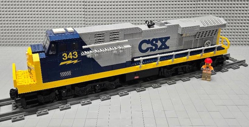 Small Csx Custom Train CSX Es44ac Engine Lbg/dark Blue
